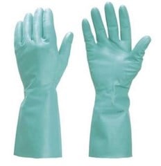 LUVA LATEX FORRADA NITRILICA VERDE 9-G