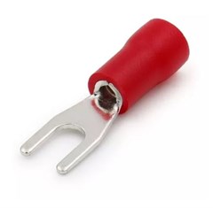 TERMINAL GARFO 4,3MM FIO 0,5-1,5MM VERM C/100