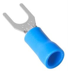 TERMINAL GARFO 4,3MM FIO 1,5-2,5MM AZUL C/100
