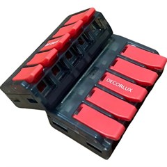 CONECTOR DE EMENDA E DERIV. 0,5-6MM 5P PT/VERM