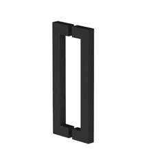 PUXADOR DUPLO PARMA RET 600MM INOX 201 PRETO