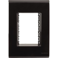 PLACA LIZ GRAFITE 4X2 P/ 3MOD.