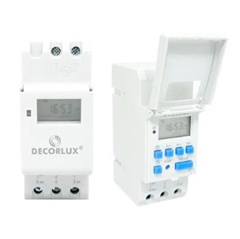 TEMPORIZADOR DIGITAL P/ TRILHO DIN 16A BIV BR
