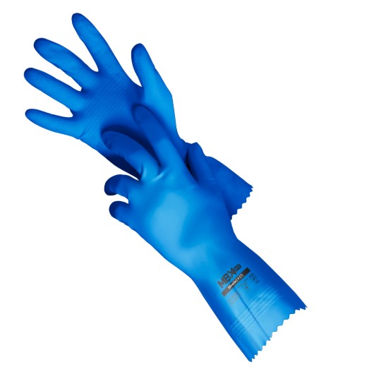 LUVA LATEX SILVERIX AZUL 9-G