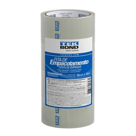 FITA EMBALAGEM 48MMX40M POP TRANSP.
