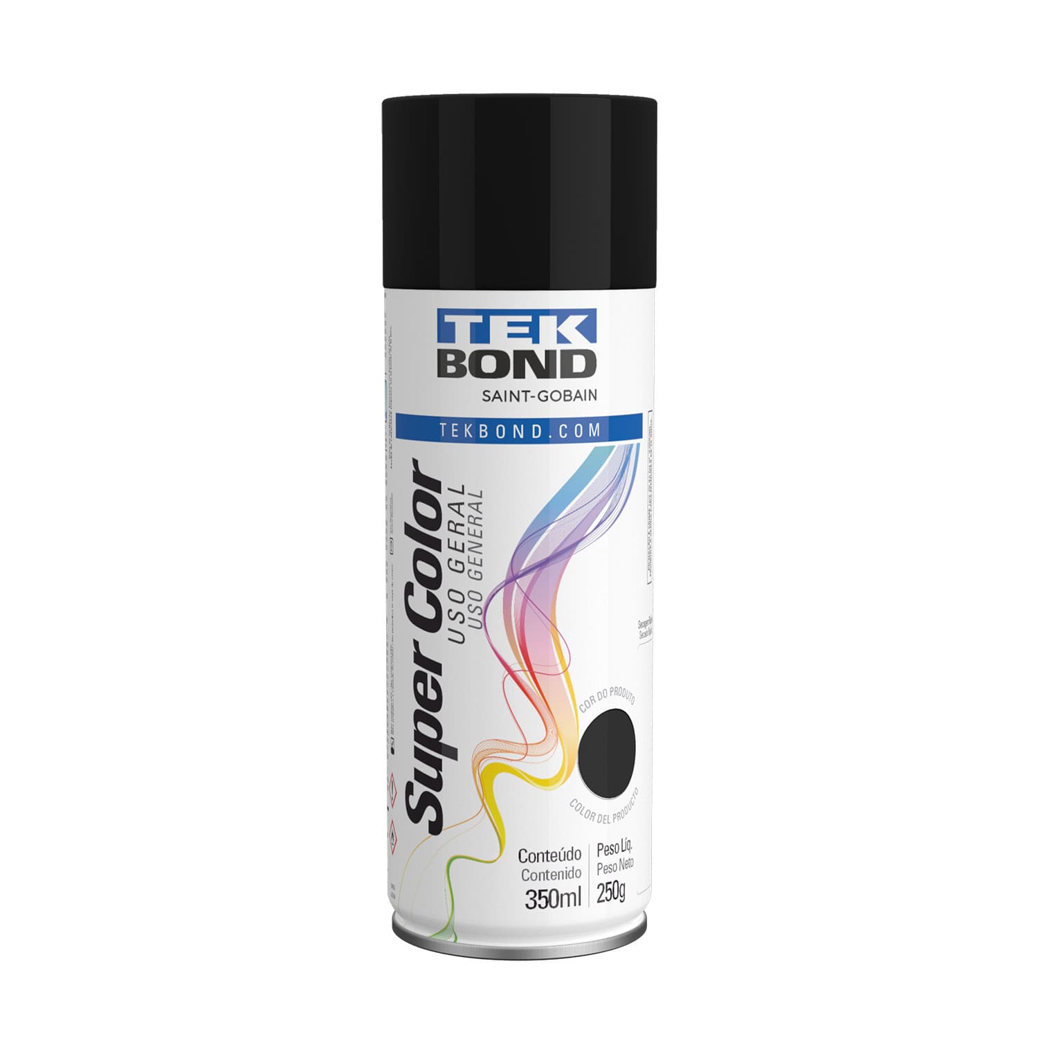 TINTA SPRAY  USO GERAL 350ML PRETO FOSCO