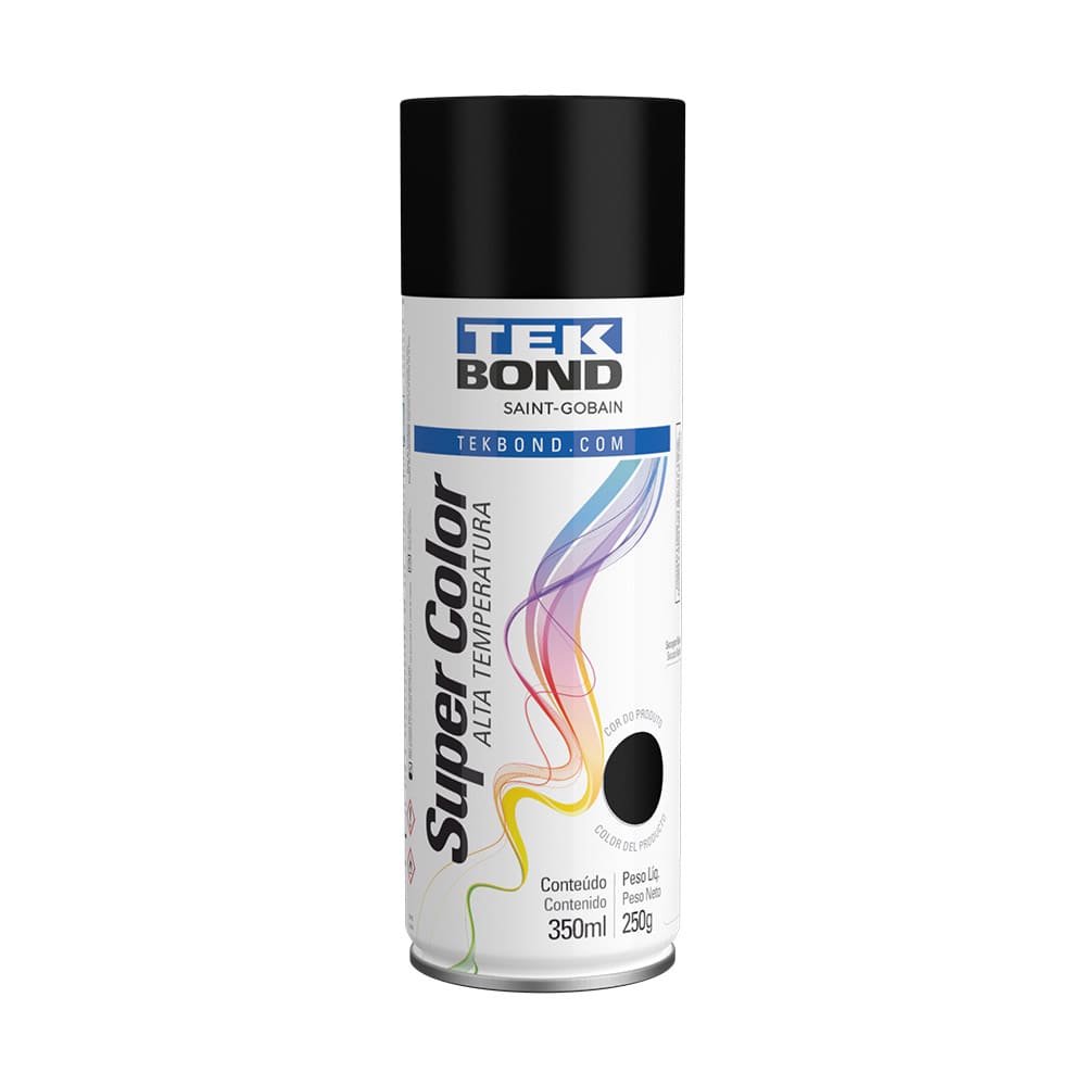 TINTA SPRAY  ALTA TEMP 350ML PRETO FOSCO