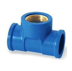 TEE AZUL C/BUCHA LATAO 25MM X 3/4 (0505)