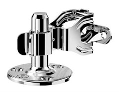 TRAVA PORTA PISO METALICO CROMADO (0068)