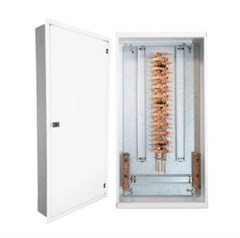 QUADRO DIST TRIF EMB  44DIN C/BARRAMENTO 100A