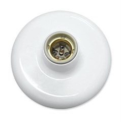 PLAFONIER SOQ PORC E-27   BRANCO