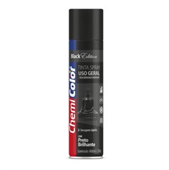 TINTA SPRAY USO GERAL 400ML PRETO BRILHANTE