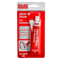 ADESIVO SILICONE ALTA TEMP. 50G VERMELHO SILOC