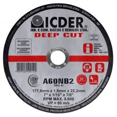 DISCO DE CORTE  INOX 177X1,2X22,2MM DEEP CUT*