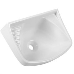 LAVATORIO PVC C/ VALVULA  BRANCO (36X26CM) (0822)
