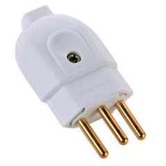 PINO MACHO  10A 2P+T BRANCO (57402/003)