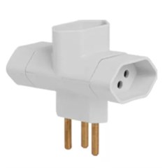 PINO 3 SAIDAS   10A 2P+T BRANCO