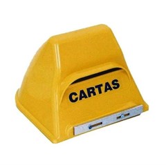 CAIXA CORREIO  PVC GRADIL AMARELA 24X16X24CM