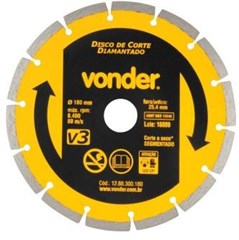 DISCO DIAMANTADO  180MM V3 SEGMENTADO