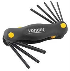 JOGO CHAVES TORX T9 A T40 8PCS C/SUPORTE ACV
