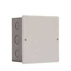 CAIXA PASSAG. CHAPA EMB 10X10CM T.GALVANIZADA*