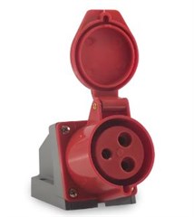TOMADA INDUST. SOB. 380V 3P+T 32A VERM TSS-4206