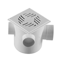 CAIXA SIFONADA QUAD BCA 100X100X50MM