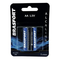 PILHA ALCALINA PEQUENA AA 1,5V (CART.C/2) (6301)