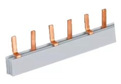 BARRAMENTO  PENTE FASE BIF.63A P/ 6 DISJ (21CM)