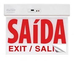 SINALIZACAO SAIDA SLIM F.UNICA C/ADESIVO 24X18 BIV