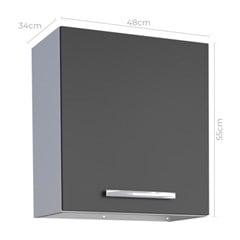GABINETE ACO C/TANQUE 50CM VENUS SUSPENSO PRETO