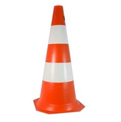 CONE PLASTICO SINALIZACAO  LJA/BCO 50CM