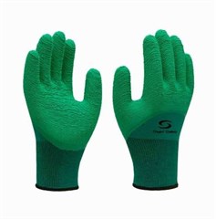 LUVA MALHA PALMA LATEX CORRUG. VERDE SS1009  9-G
