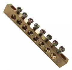 BARRAMENTO  NEUTRO/TERRA  8FUROS 65X6X10MM