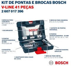 KIT V-LINE 41PCS (BITS/BROCAS/ADAPTADORES)