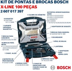 KIT X-LINE FERRAMENTAS 103PCS C/ MALETA