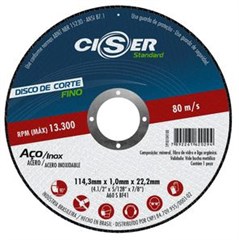 DISCO DE CORTE  INOX 115X1,0X22,2MM*