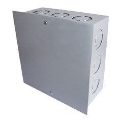 CAIXA PASSAG. CHAPA EMB 20X20CM T.CINZA