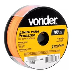LINHA PEDREIRO LISA NYLON 100M LARANJA