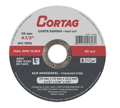 DISCO DE CORTE  INOX  115X1,0X22,2MM