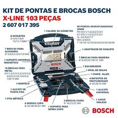KIT X-LINE FERRAMENTAS 100PCS C/ MALETA