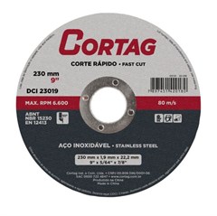 DISCO DE CORTE  INOX  230X1,9X22,2MM