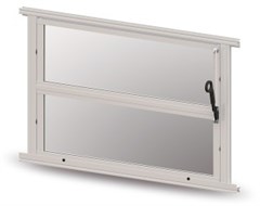 JANELA BASCULANTE ALUM. FOSCO 2F 60X40 C/VIDRO