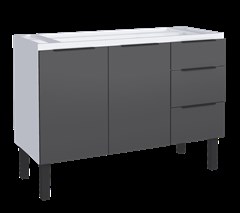 GABINETE ACO P/PIA JUPITER 1.20M C/PORTAS PRETAS